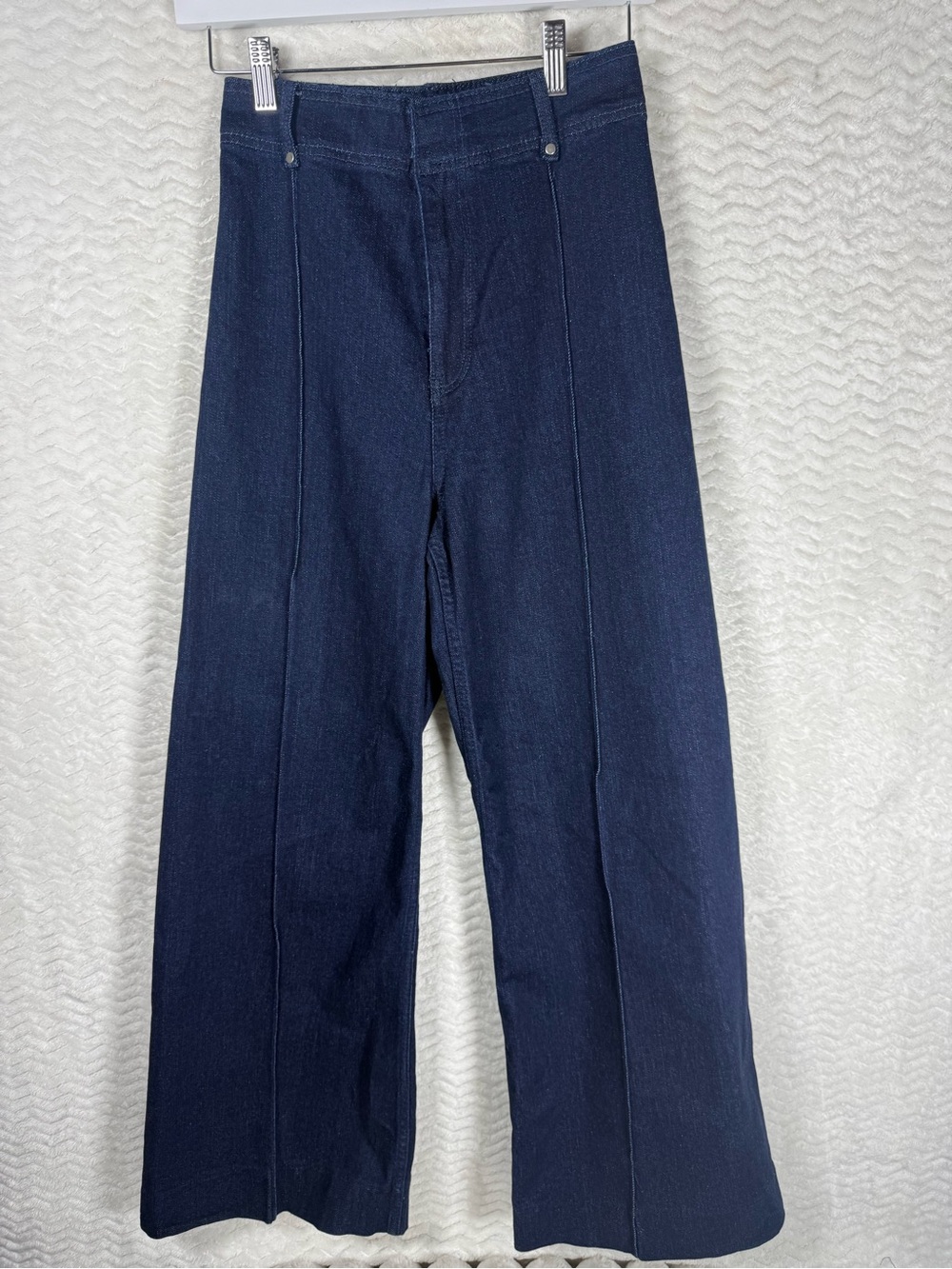 Zara Dark Blue Wide Leg Denim Jeans